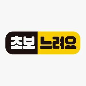 차량용자석 초보느려요 고휘도반사 자석 자동차스티커