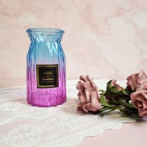 [셀러에이드]북유럽스타일 방형 크리스탈 화병 블루퍼플