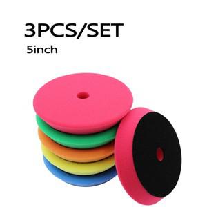 듀얼 액션 광택기용 베벨 엣지 광택제 패드  다양한 경도 스폰지 연마  150mm 자동차 3 개  5 인치