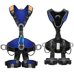 DIJJIG 낙상 방지 전신 안전 하네스 5pt 루핑 알루미늄 O-링 8인치 두꺼운 뒷면 지지 벨트 구조(반사 스트립 OSHA/ANSI 준수)
