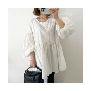 더그랜 여성 루즈핏 퍼프소매 데일리 오버핏 간절기 블라우