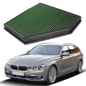 KNSPECT B48 엔진 에어 필터, 세척 가능, 2015-2019 BMW 3 시리즈 F30(120i, 125i, 220i, 230i, 320i, 330e, 340i, 420i)과 호환, 파워 및 성능 향상 고성능 필터