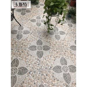 안뜰 바닥 타일 타일 방지 앤틱 타일 정원 발코니 테라스 꽃 미끄럼 벽돌 조약돌 빌라 야외