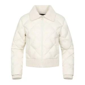 제이디엑스 여성 다이아 퀼팅 니트 카라 다운 점퍼 X2WDV8141 305955