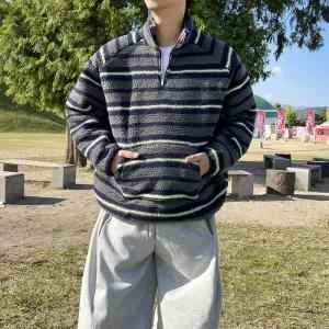 남자 양털 패딩 맨투맨 단가라 겨울 아노락 집업