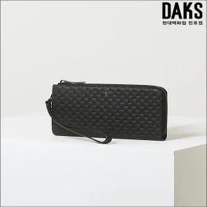 [닥스] DBWA6E360 [지퍼장지갑(핸드폰수납)] 블랙 수입가죽 루이스 엠보 DD 패턴 닥스핸드백