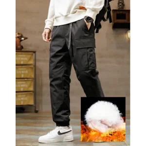 남성 덕다운 조거 팬츠 오리털바지 방수 기능성 바지 활동성 좋은 신축성 입체 디자인 스타일리시한 바지