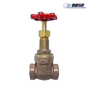 국산 황동 게이트밸브 나사형 10K-25A 신주 청동 파이프 물탱크 펌프 수도 부속 배관자재