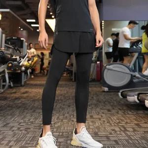 (빠른배송) 남자레깅스반바지 일체형 짐웨어 투인원 셋트 헬스복