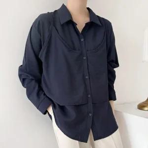 빅사이즈 511 끈나시레이어드남방 DBSV591