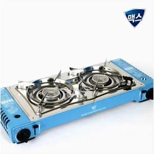 맥스투버너 휴대용가스렌지 2구 MSD-5800S 고화력가스레인지 듀얼버너 그릴포함