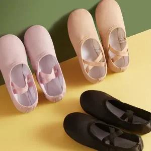 발레 연습 신발 성인용 레슨 가죽 성인 발레 슈즈 발레화 무용