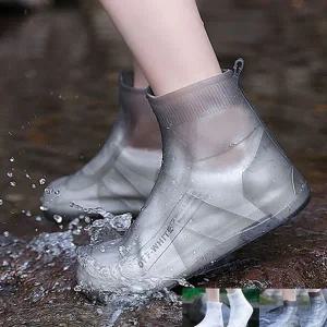 실리콘 신발 커버 재사용 고탄력 휴대용 장마철 레인 커버 논슬립 발목 방수 미끄럼 흙먼지 착용 생활