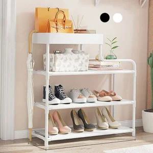현관 수납장 오픈형 선반형 4단 현관 신발장 다용도 틈새 보관함 조립식 정리함 진열대 정리대 거치대