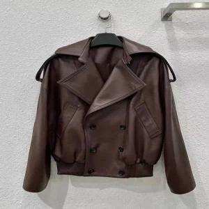 양가죽 라이더 자켓 빈티지 스타일 가을용 짧은 윈드브레이커 코트 모던한