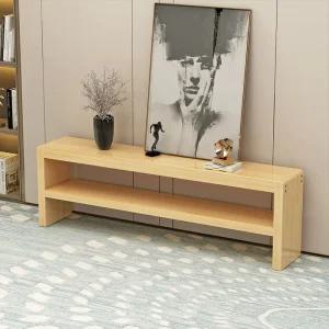 폭좁은의자 원목 긴 수납 신발장 롱스툴 통나무 침대틈새 무도장 전용 선반 벤치