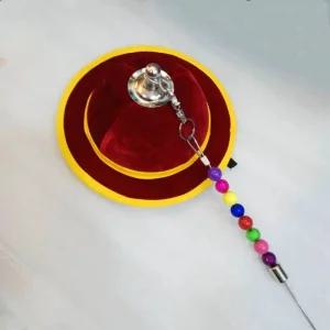 사물놀이 모자 풍물놀이 전통 복장 상모 머리 적색 풍물