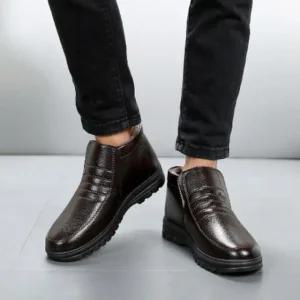 튜린한 혹한기겨울 남성 방한화 털부츠 중년 미끄럼방지 신발