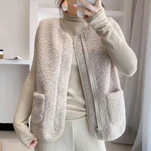 튜룰 중년여성 필수 양털 조끼 뽀그리 플리스 겨울조끼