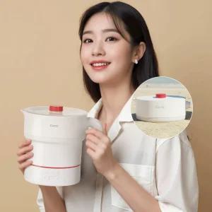 접이식 멀티쿠커 찜기 삶기 전기 포트 여행용 휴대용 접이식 티 분유 주전자