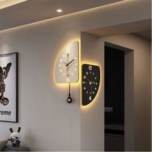 양면벽시계 무소음 벽걸이 거실 모서리 조명 코너벽시계