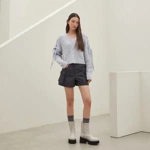 [롯데백화점]에고이스트 소매 레이스업 케이블 V넥 PO(EQ4KL966)