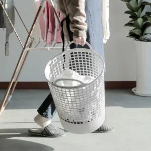 빨래 바구니 다용도 튼튼한 플라스틱 대용량 세탁 바구니 수납함 뚜껑 욕실 집들이선물 장난감 의류 선물