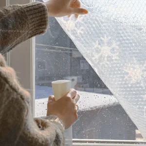 창문 뽁뽁이 결로방지 패턴 사계절 창문 단열 시트 유리창 방풍