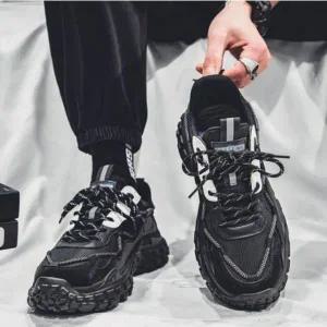 남성 메쉬 배색 키높이 운동화 러닝화