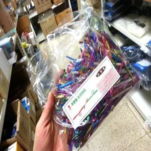 [골드스마일]빵끈포장용 푸른들 포장용 철사 칼라타이(혼합) 원예