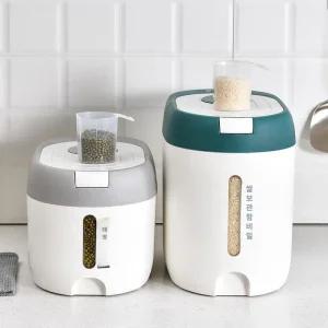 원터치 진공쌀통 대용량 쌀보관 쌀통10kg 그레인 밀폐 디스펜서