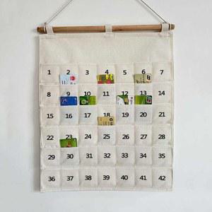 벽걸이 쿠폰 보관함 명함홀더 카드 걸이 에스 설치없음 단색카드포켓28칸 홀더 벽면용