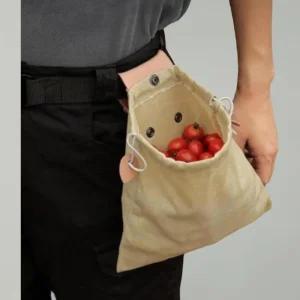 [옷자락]남녀 공용 미니 힙색 캔버스 가죽 버클 가방