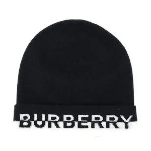 [버버리] 24SS CORE 로고 라인 캐시미어 비니 블랙 8058054