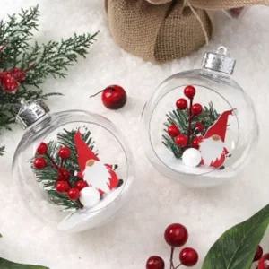 크리스마스 오너먼트 포인트 산타 유리 크리스마스 장식 볼 트리 세트 레드베리 인테리어 내리는 홈데코