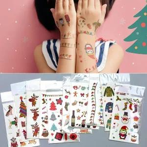 (10장세트) KC인증EC 크리스마스 어린이 타투 데코 꾸미기