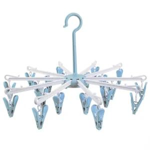 20집게 원형 빨래건조대 모빌형 미니 속옷 양말 건조대 휴대용 빨래줄