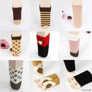 키다리무역의자발커버 4P 의자발캡 의자발사개 식탁의자양말 의자발덮게 의자발소음방지