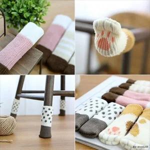 키다리무역의자발커버 4P 종합 의자발캡 의자발사개 식탁의자양말 의자발덮게 의자발소음방지