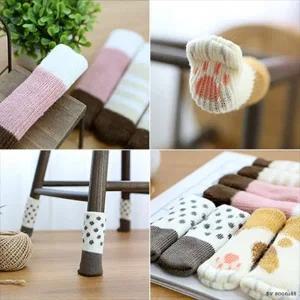 키다리무역의자발커버 4P 종합 의자발캡 의자발사개 식탁의자양말 의자발덮게 의자발소음방지