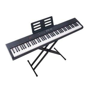 88 전자 키보드 디지털 풀사이즈, 다이나믹스 키 포함 휴대용 키보드, 초보자용 블루투스 미디 지원 스탠드, 서스테인 페달