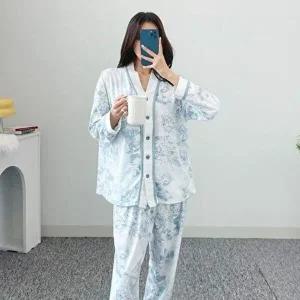 고품질 벨라마마 수유용 임산부 한복 패드내장 잠옷세트 수유복 임부복 원피스 임산부 신생아 수유 WFH79L