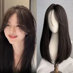 패션 긴머리 똑딱이가발 볼륨업 부분 여성 정수리