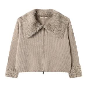 [우바]퍼 배색 투웨이 집업 니트 가디건 (UP4CK021L0)