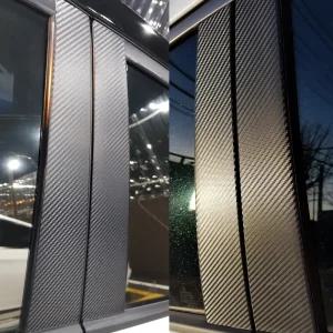 [AM] 더뉴아반떼MD 3D무광카본블랙 B필러 데칼스티커 / 문짝 기둥 몰딩