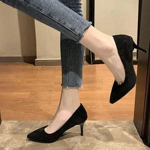 [S5XZ372]기본구두 매트재질 구두(굽높이5cm.7cm)