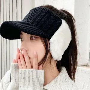 겨울퍼 털 귀도리 썬 캡 귀마개 방한 모자 겨울