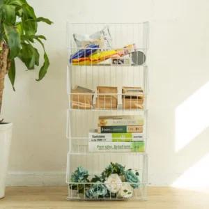 수납 바구니 정리 다용도 옷 책 주방 심플 와이어 적층 메탈 용품 옷장