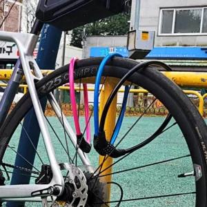 자전거 와이어 자물쇠 1개 색상 랜덤번호키 고리 비밀 다이얼 보안장치 잠금 보안용