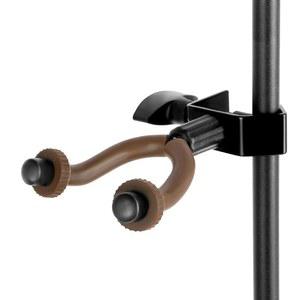 ROWELL 바이올린 행거 및 비올라 홀더 - 마이크 또는 악보 스탠드와 데스크톱 행거를 위해 구멍을 뚫을 필요가 없습니다. 무대 공연, 홈 스튜디오 연습을 이중 사용 스탠드를 펀치할 없습니다